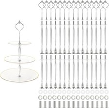 15 Sets 3 Tiered Cake Stand Hardware Kit, Zinc-Alloy Heavy Duty 3 Tier Cake