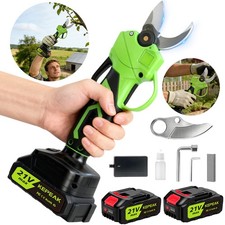 Electric Pruning Shears Cordless Pruner Brushless Branch Cutter & 2 Batteries