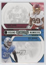 2020 Panini Contenders Round Numbers Emerald Chase Young Jeff Okudah #RN-YO lu0