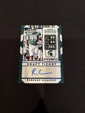 2020 Panini Contenders Draft Picks Raequan Williams RC Auto-Michigan State