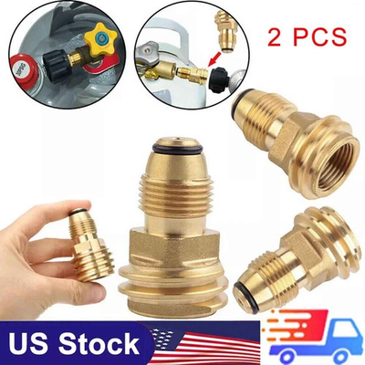 #ad 2 PACK Propane Tank Adapter Connector Converts POL LP Tank Valve to QCC1 Type1 $13.75