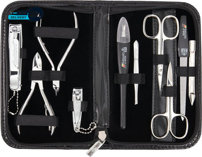 - Brand Quality 10 Piece Manicure Pedicure Grooming Kit Set for Professional