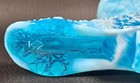 Boyd's Crystal Art Glass DAISY & BUTTON HIGH TOP SHOE BOOT 1988-93 WATERLOO Blue — photo 5