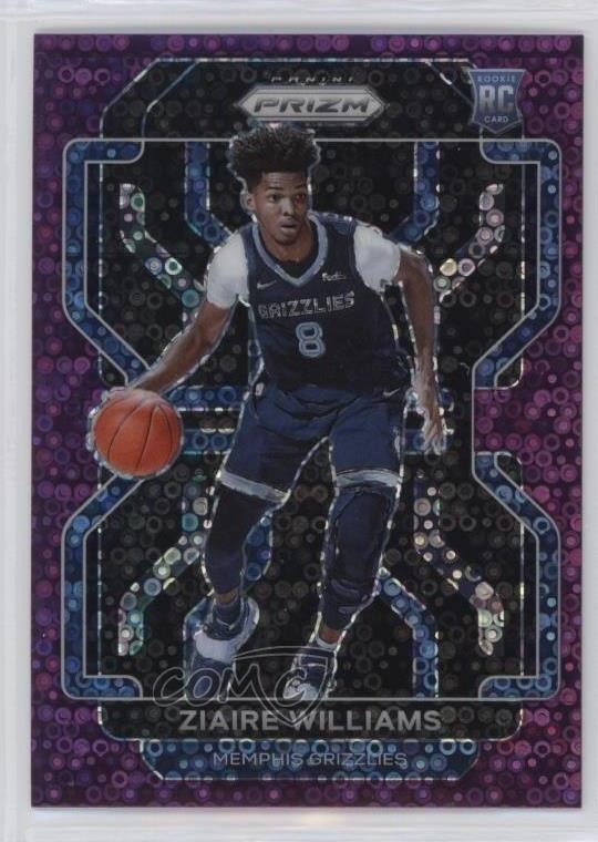 2021-22 Panini Prizm Fast Break Purple Prizm 66/75 Ziaire Williams #313 g9t