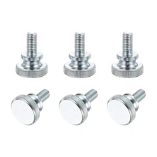 M8 x 16mm 6Pcs Knurled Thumb Screws with Shoulder Grip Knobs for TV Monitor