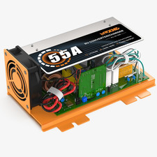WF-8955-AD-MBA 55 Amp RV Power Converter,120V AC to 12V DC Battery Charger with