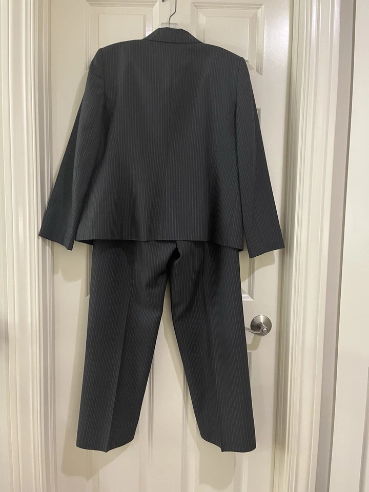 kasper Mujer Gris 2 Piezas Pantalón Trajes Talla 12P Foto 2 de 4