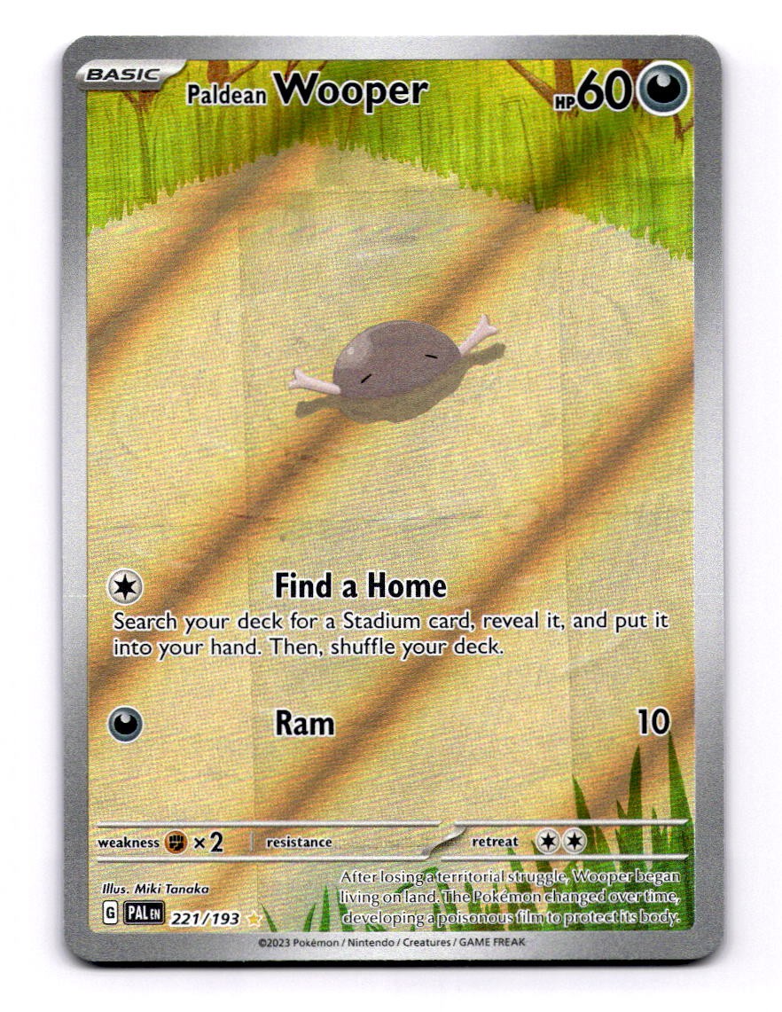 Paldean Wooper - 221/193 Illustration Rare Pokemon TCG SV02: Paldea Evolved NM