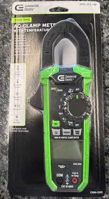 Commercial Electric CMM-2055 400 Amp AC True RMS Digital Clamp Meter- BRAND NEW!