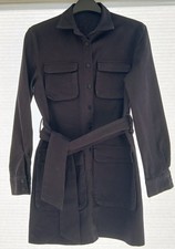PRETTY LITTLE THING long sleeved, black denim short dress size 6