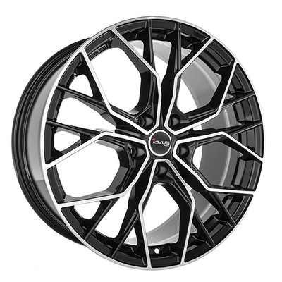 ALUFELGE AVUS AC-M10 FUR OPEL COMBO M1 8X18 5X108 BLACK POLISHED QHP
