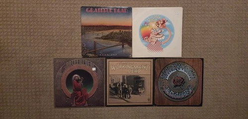 Lot of 5 Grateful Dead vinyl record albums Classic Rock Folk Psychedelic Rock