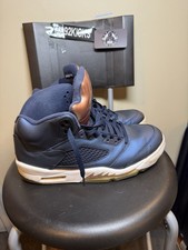 Nike Air Jordan 5 Retro Bronze 2016 Size 10 Navy Blue 136027-416 Used No Box