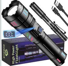 Flashlights High Lumens 10000 Long Distance, Single Click 3 Modes