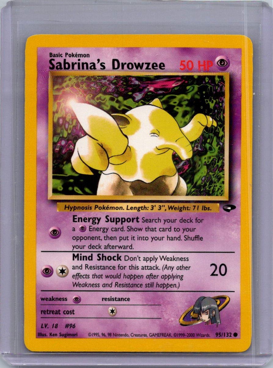 Sabrina's Drowzee - 095/132 - Gym Challenge - Pokemon TCG Card - Vintage - NM