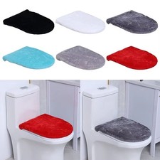 Solid Color Toilet Lid Cover Warm Toilet Dust Cover Toilet Seat Cover Home UK