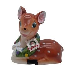 New 10" Mr. Christmas Nostalgic Blow Mold Lit Reindeer Figurine Table Top