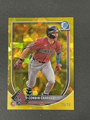 2025 Bowman Chrome Yellow Sapphire Edition #85 Corbin Carroll /75