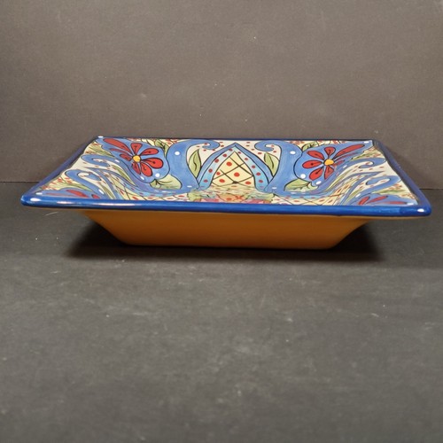 Tabletops Unlimited Espana Toluca 8" Square Salad Plate Multicolor Paisley - Picture 5 of 8