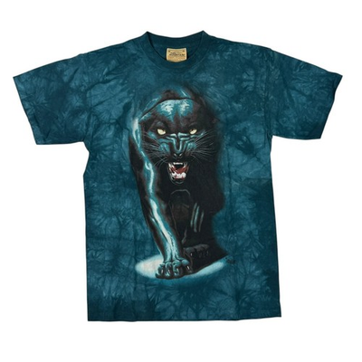 #ad The Mountain Vintage 1999 Black Panther T Shirt Dark Teal Tie Dye Adult Medium $39.99