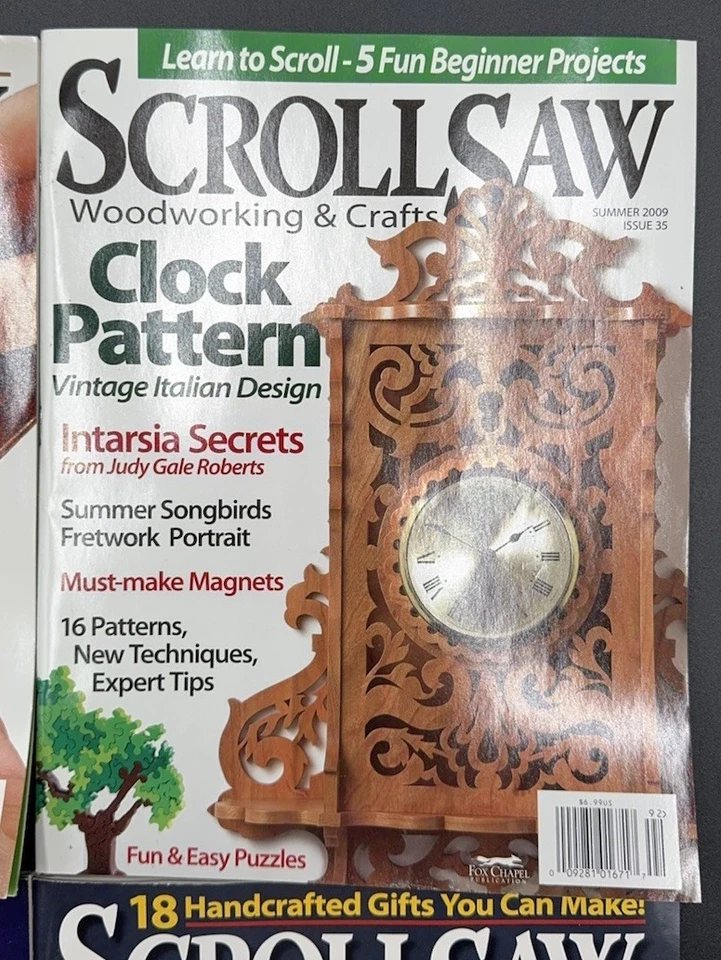 Scroll Saw Woodworking & Projects Magazine Lot 2009 FULL YEAR #34-37 w/Patterns - Image 3 of 4
