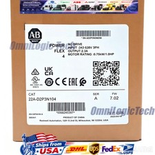 22AD2P3N104 Allen-Bradley 22A-D2P3N104 /A 4 0.75 kW 1 HP AC Drive   @new