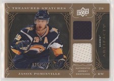 2009 Upper Deck Artifacts Treasured Swatches 128/199 Jason Pominville #TS-JP 1t6