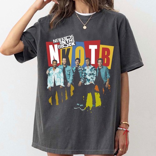 T-shirt NKOTB CUTLERY SUIT Men's Modern Pop Band NKOTB New Kids On The Block Vintage Pattern Cool T-Shirt Black S Vêtement Homme Fan NKOTB - 6