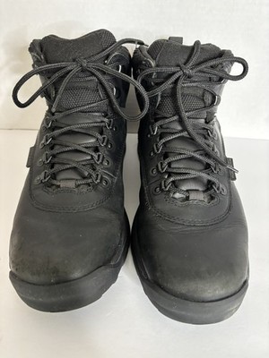 US 8.5 Men s Timberland White Ledge Mid Hiker Waterproof Black Leather Boots