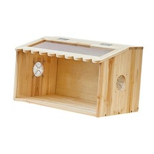 Brooder Box for Hamster Rutin Feeding Box Wood Ornament Nest Box Toys Quail