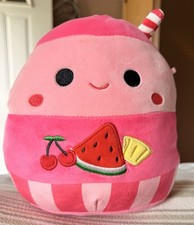 Squishmallows Pink Cupcake Plush w/ Straw, Washable Small 6-14 in 2022