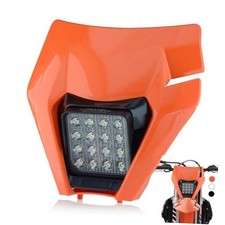 Universal Dirt Pit Bike LED Headlight - Motorcycle Dirtbike Headlight Orange