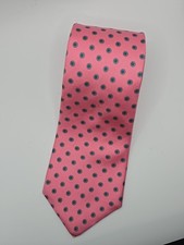 Vintage Pink Mens Preppy 100 Silk Tie Made in USA Blue/pink Evening Strathmore