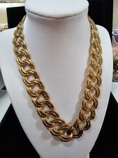 Vintage Napier Gold Tone Chain Link Necklace 16"