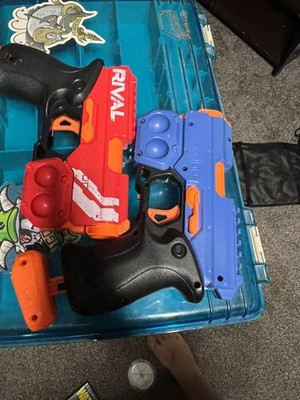 Set Of Nerf Rival Knockout XX-100 Pistols red blue