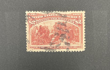 US #242, $2.00 Colombian, used, VF, Miller cert., Scott $550.00