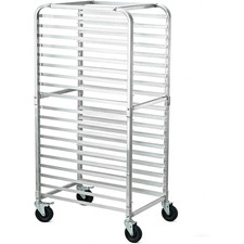 20 Tier Sheet Pan Rack Aluminum with Lockable Casters for Commercial Kitchen Use