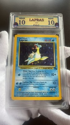 Lapras 10 Near MINT old PGC original pokemon card holo rare 1999 10/62