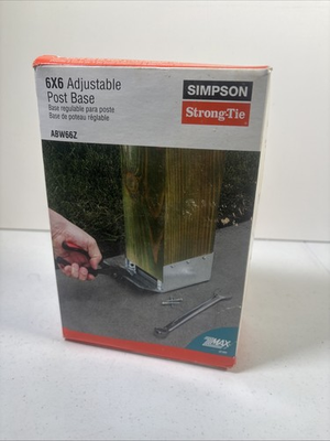 #ad Simpson Strong Tie ABW66Z 6x6 Adjustable Post Base ZMAX C77 $30.00