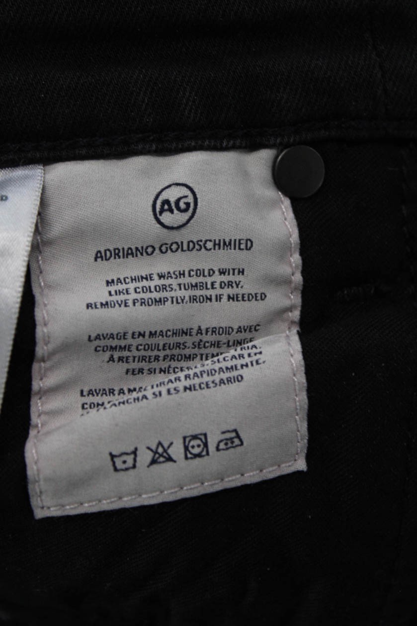 AG-ED Denim Womens Ankle Skinny Jeans Black Mid Rise Size 24 thumbnail 6