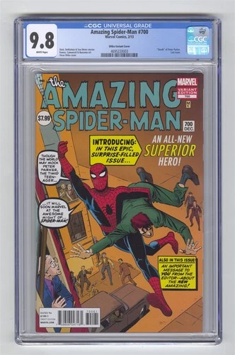 Amazing Spider-Man #700 CGC 9.8 White Pages Steve Ditko Variant AF 15 Cover