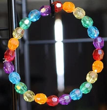 Handmade Bead Necklace 31"  and Bracelet 8" Set - Pride Support