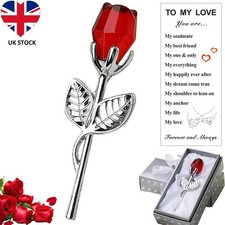 To My Love Crystal Rose Gift for Wife Soulmate Girlfriend Fiancee Gifts for Her