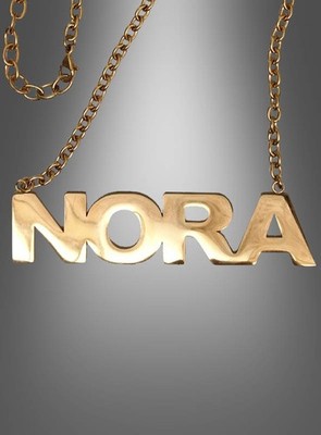 Deluxe NORA Kette gold für Pop Duo 80er Jahre Stars - Namenskette aus Metall