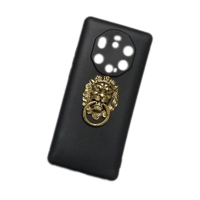3D Lion Head Finger Ring Stand Holder Soft TPU Case Cover for Huawei Mate 40 RS