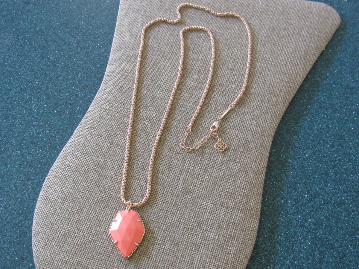 Kendra Scott Kalani Orange magnesite Long Adjustable Pendant