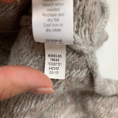 Athleta Sweater Womens XS Extra Small Grey Wool Cashmere