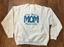 Vintage Lock Haven University MOM Gray Sweatshirt XL Made in USA
