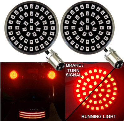 Eagle Lights 2  Harley LED Red Strobing Brake Light Running Turn Signal 1157 