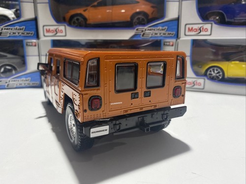 Hummer H1 Maisto 1:18 Scale Model Car Burnt Orange 10th Anniversary Edition - Picture 3 of 8